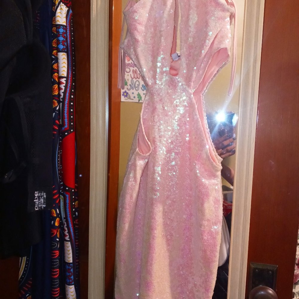 Pink Sequined Dress